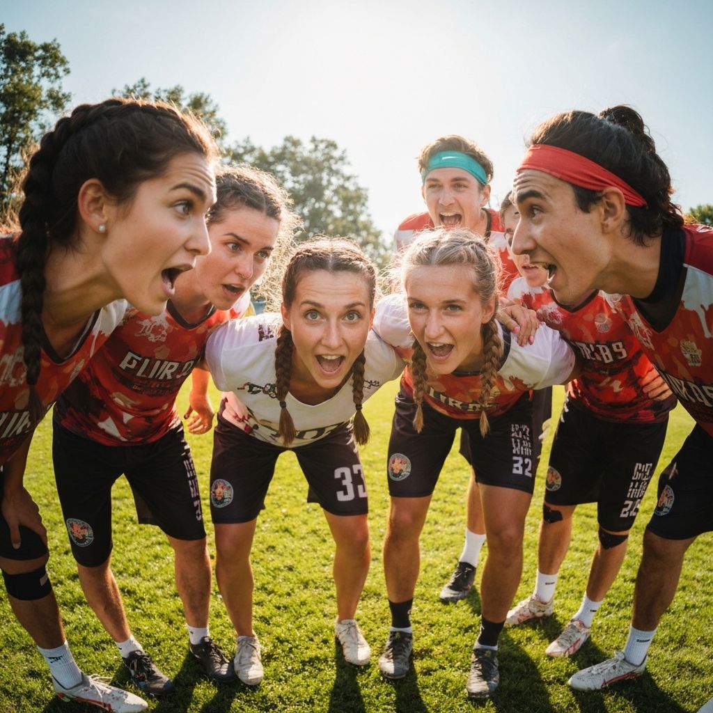 Team huddle before game